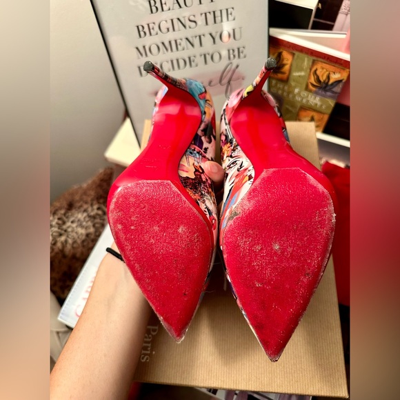 Christian Louboutin Hot Chick 100 Multi Patent 3210828 J646 W53 37.5 - Picture 8 of 8